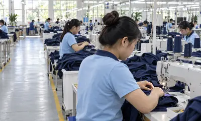 Minh hoạ xưởng may đồng phục